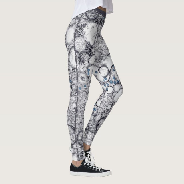Leggings Contemporary Gray Blue Abstraction Special Paint (Droite)