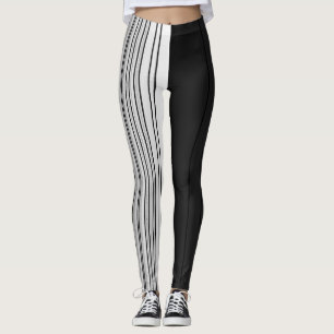 Leggings Contraste et bande de métal