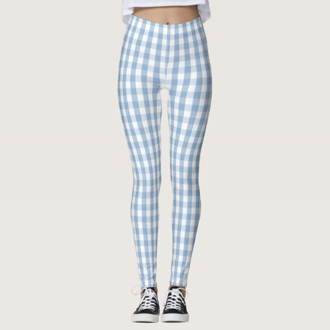 Leggings Contrôle En vichy bleu Airy (Devant)