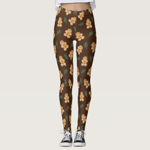 Leggings Cookies de Noël en pain d'épices Aiguilles de po