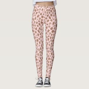 Leggings Cookies de Noël Motif rose