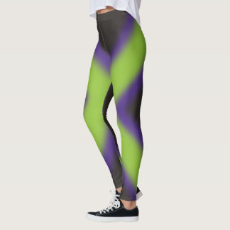 Leggings Cool à l'air violet, vert, noir de jambe conceptio