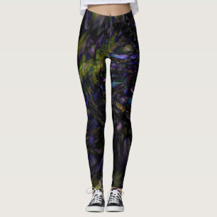 Leggings Cool abstrait d'art moderne de remous de marbre de