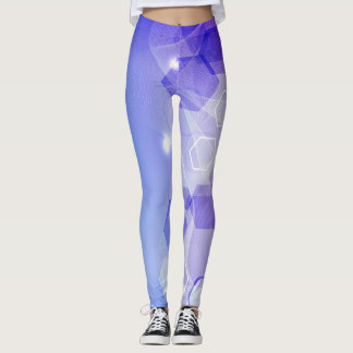 Leggings Cool Bleu chaud motif géométrique abstrait