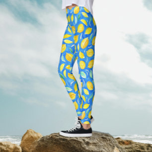 Leggings Cool Citrus Citrons frais Aquarelle Motif