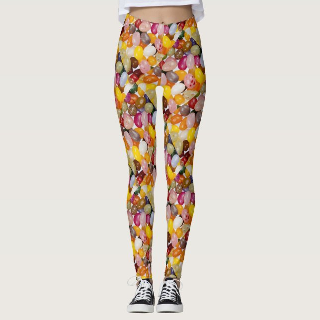 Leggings Cool coloré doux fèves de Pâques Jelly Candy (Devant)