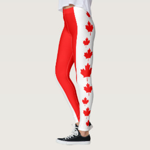 Leggings Cool Feuille d'érable rouge du drapeau du Canada