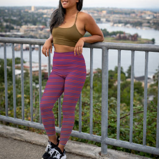 Leggings Cool Horizontal Dégradé Rouge Trippé