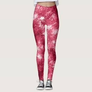 Leggings Cool moderne Abstrait Magenta marbre Peinture Moti