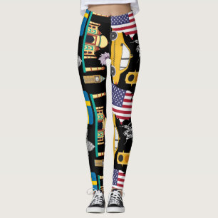 Leggings Cool moderne motif USA mignon unique chic chic