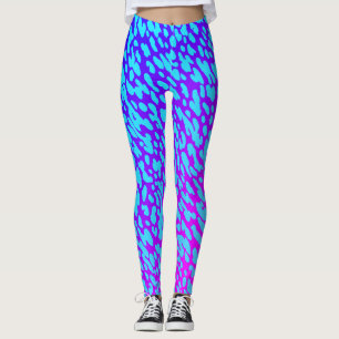 Leggings Cool Neon Blue Et Violet Poster de animal Wildlife