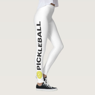 Leggings cool Pickleball Jaune Ball Texte personna