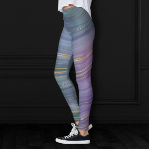 Leggings Cool Strata   Belle Agate bleu violet et or
