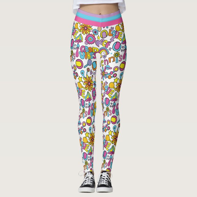 Leggings Cool 🎾 super pastel tennis (Devant)