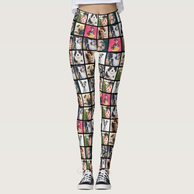 Leggings Cool tendance instagram personnalisé photo collège (Devant)