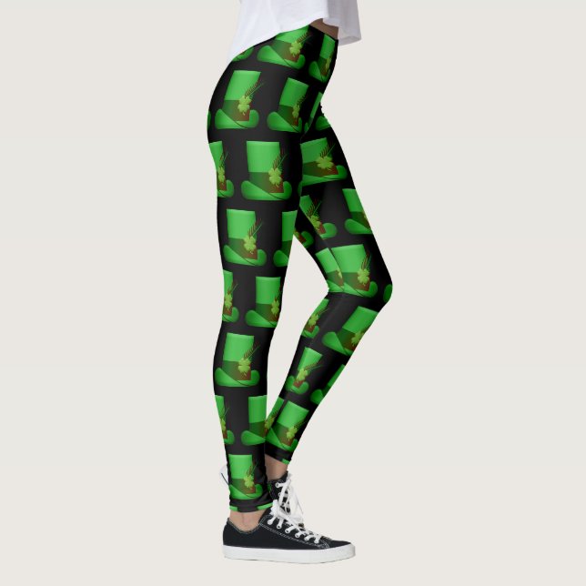 Leggings Cool Vert Casquettes St.Patrick's Day Holiday (Droite)