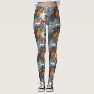 Leggings Coonhound de marcheur de Treeing de Joyeux Noël