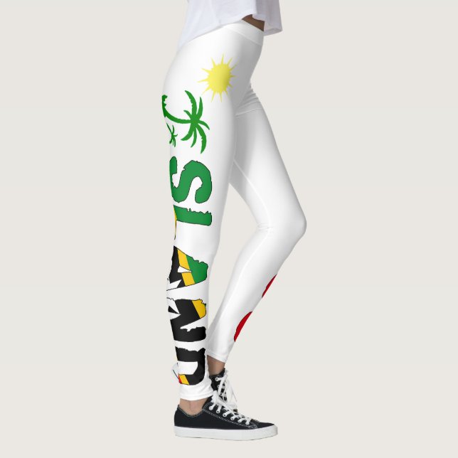 Leggings Copie de drapeau du bonheur SKN d'île (Droite)