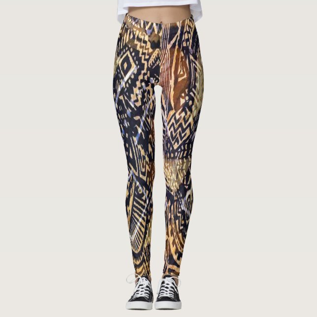 Leggings Copie de tissu de boue de Dogon (Devant)