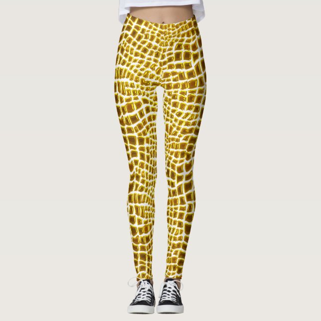 Leggings Copie d'or de girafe (Devant)