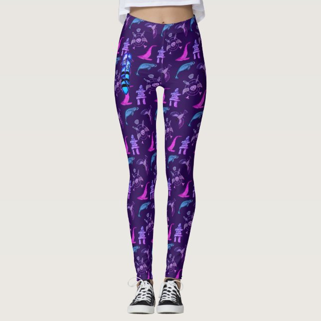 Leggings Copie indigène d'Alaska originale personnalisée (Devant)