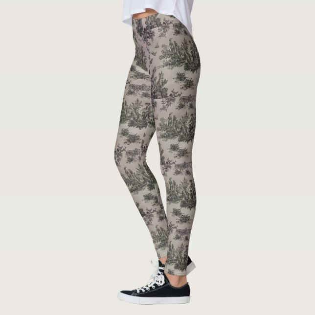 Leggings Copie noire et blanche de Toile (Gauche)