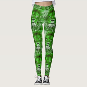 Leggings Copie verte de tête de lion