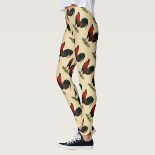 Leggings Coq Rouge Noir BB Américain