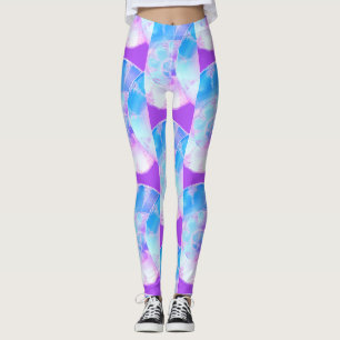 Leggings Coques violettes Et Bleues Revêtues