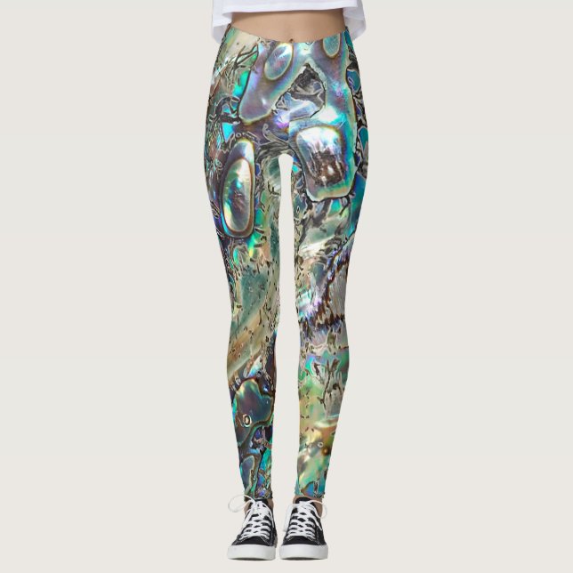 Leggings Coquille de paua de reine (Devant)