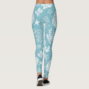 Leggings Corail Motif, Sea Life