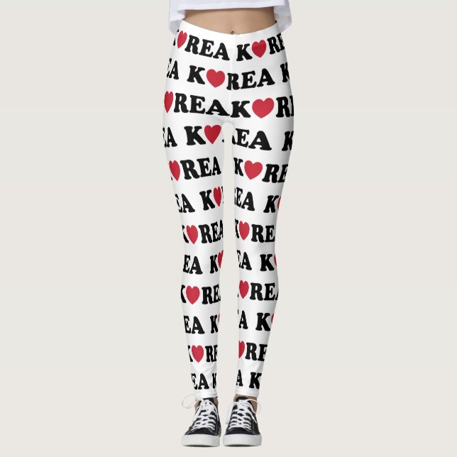 Leggings Corée amour coeur (Devant)