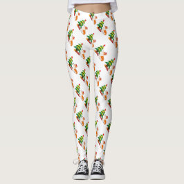 Leggings Corgi de Gallois avec l'arbre de Noël
