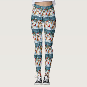 Leggings Corgi Winter Wonderland Christmas Joy