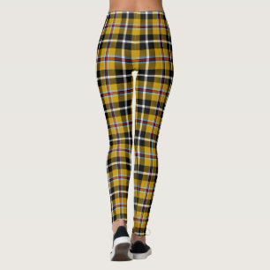 Leggings Cornouailles National Tartan Jaune et Noir Plaid