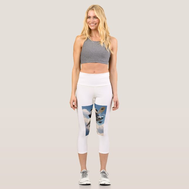 leggings cortos con oso panda en avioneta (Vorderseite)
