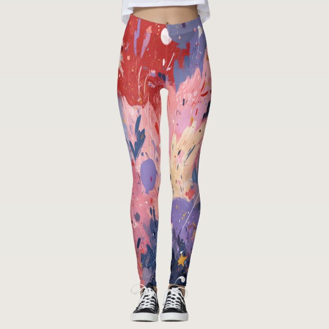 Leggings Cosmic Party Abstract Explosion (Devant)