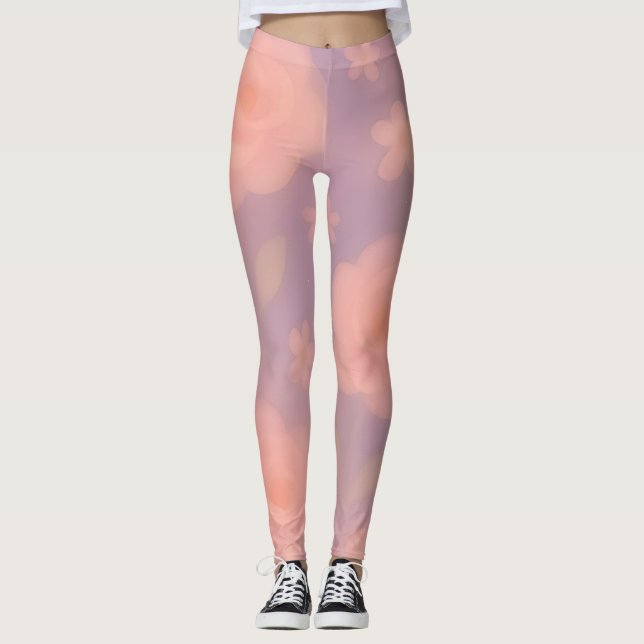 Leggings Cosmic Whispers – Dreamy Pastel Galaxy Art (Devant)