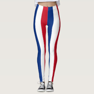 Leggings Costa Rica Couleurs du drapeau national Verticalem