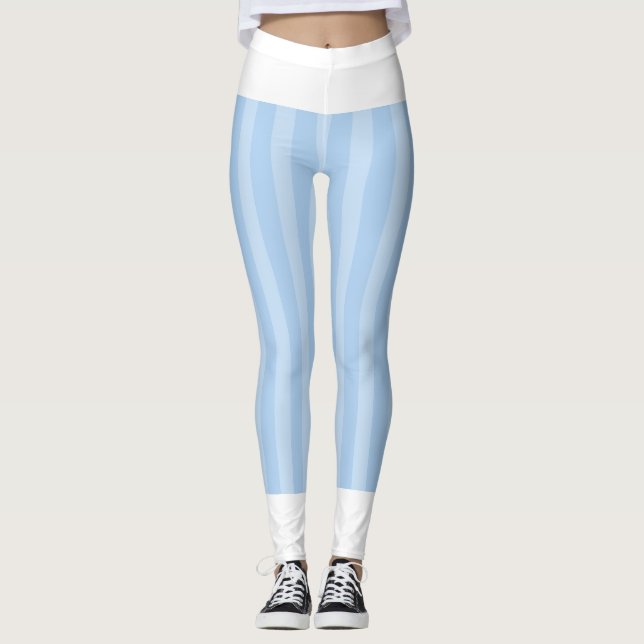Leggings Costume d'Halloween bleu clair Superhero 2 (Devant)