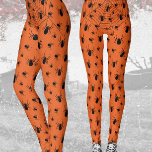 Leggings Costume d'Halloween toile d'araignée araignées noi