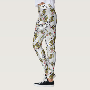 Leggings "Couche royale : Une pile de cartes de poker des r