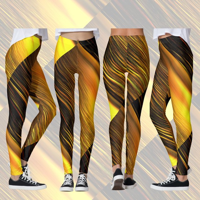 Leggings Coucher de soleil doré sur les dunes de sable Legg (Zazzle Golden Sunset on Sand Dunes Rotated Style Leggings)