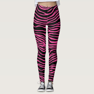 Leggings Couleur Arrière - plan personnalisée Zebra, Tige