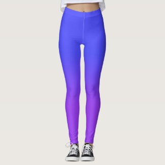 Leggings Couleur bleue au néon pourpre et lumineuse au néon