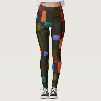 Leggings couleur crème art classique motif de légumineuses 