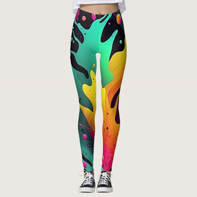Leggings Couleur de l'explosion (Devant)