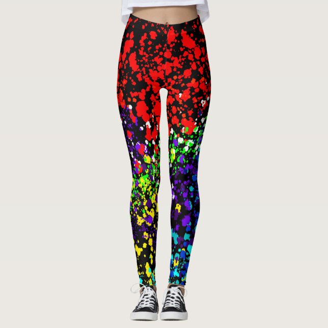 Leggings Couleur Explosion peinture de la couture (Devant)