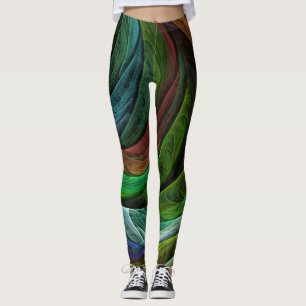 Leggings Couleur Gloire Moderne Art Abstrait Motif Élégant