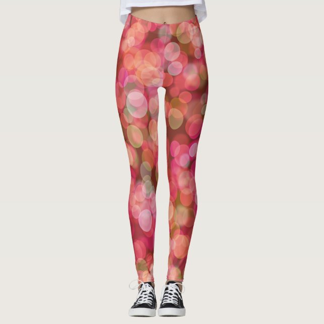 Leggings Couleur rouge flottant (Devant)